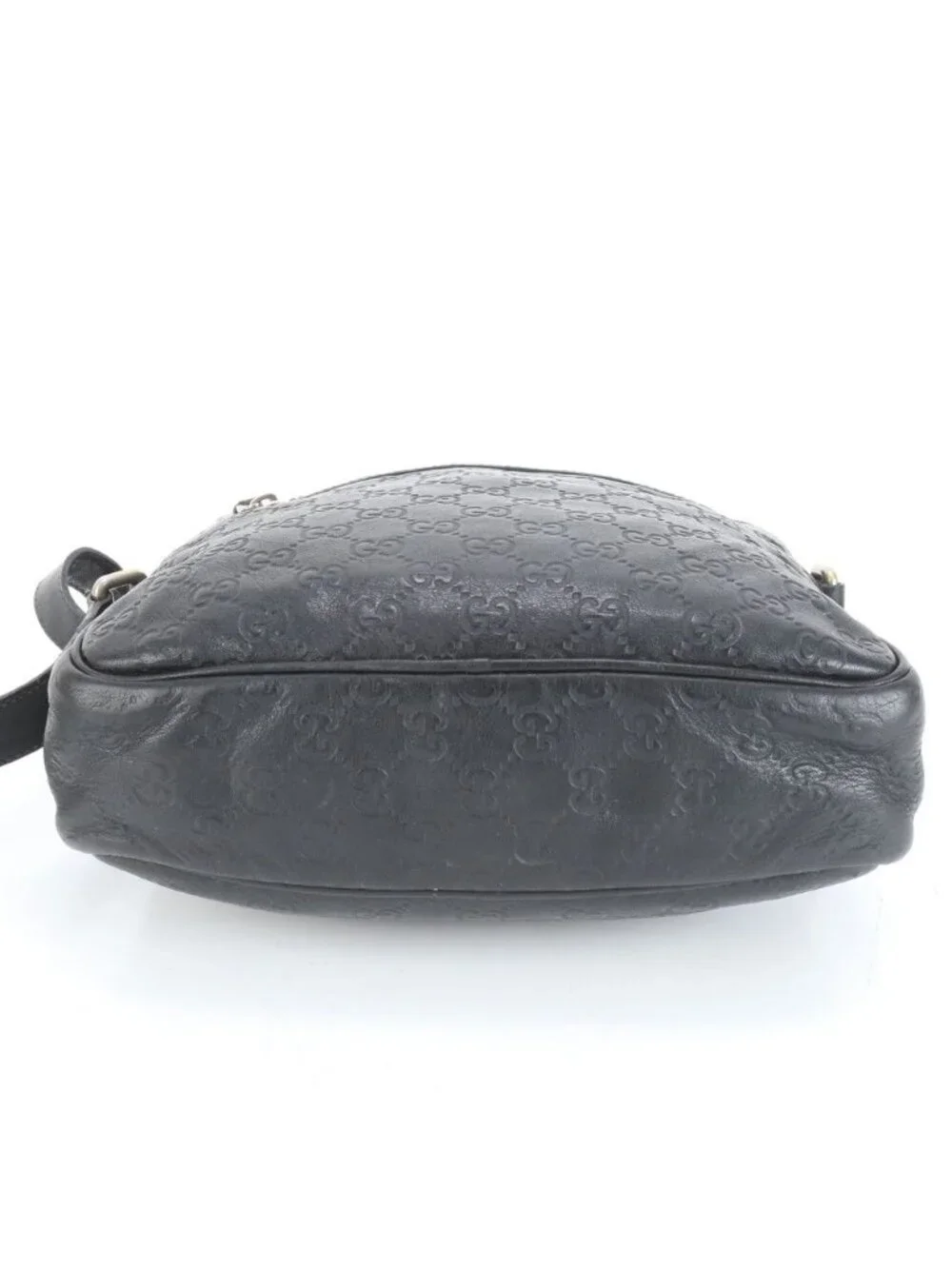Gucci Guccissima Leather Shoulder Bag Crossbody Messenger Black